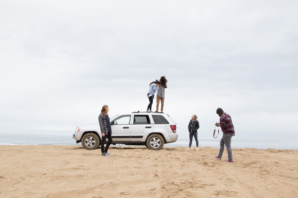Go for a social distancing beach trip with friends to enjoy the sun