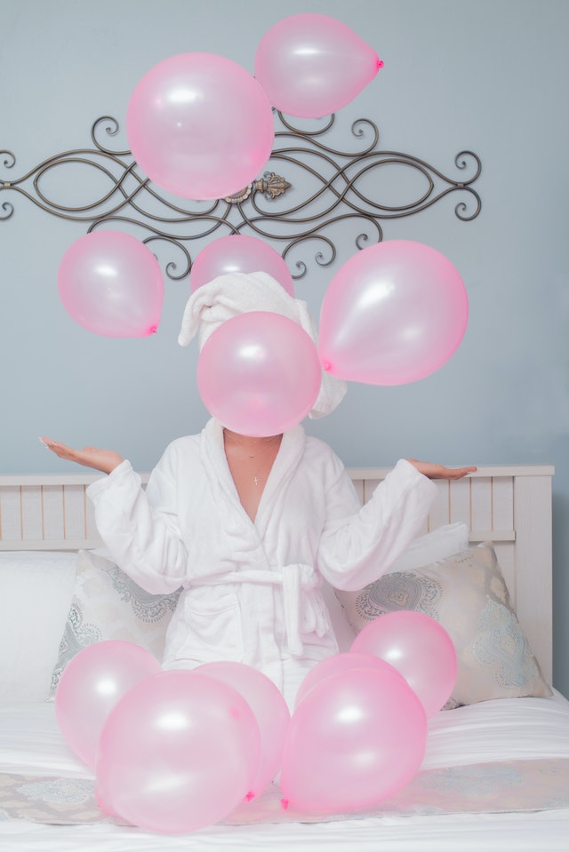 Blow up some balloons and have a self care night doing whatever you feel