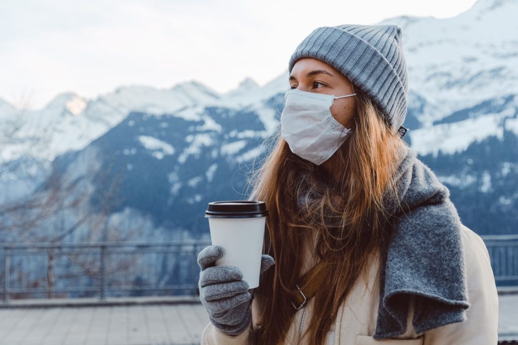 Take a road trip with friends to a snowy mountain landscape for your quarantine birthday