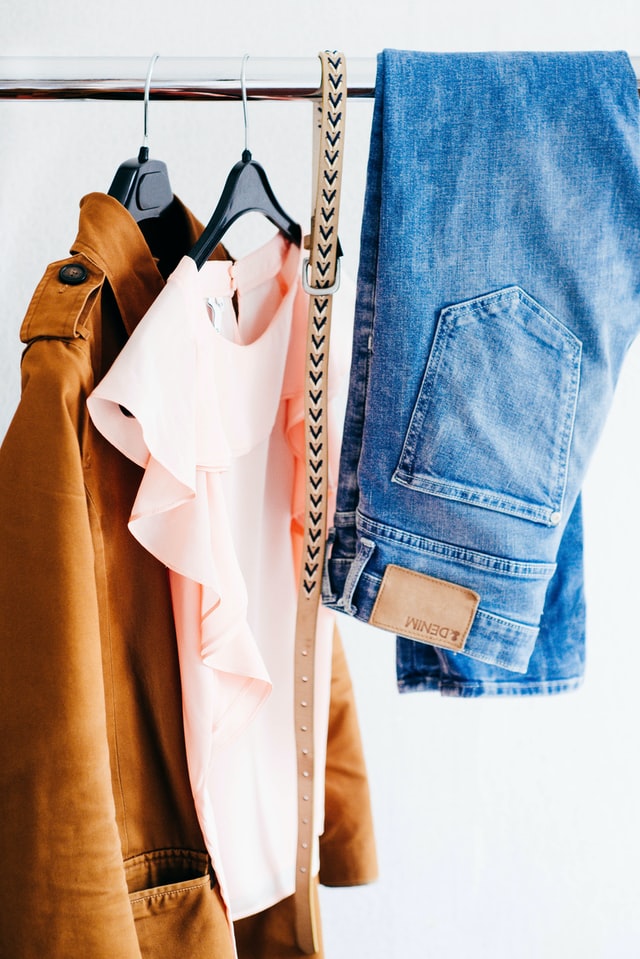 Hang all your clothes on a rack while taking photos for your Depop listings