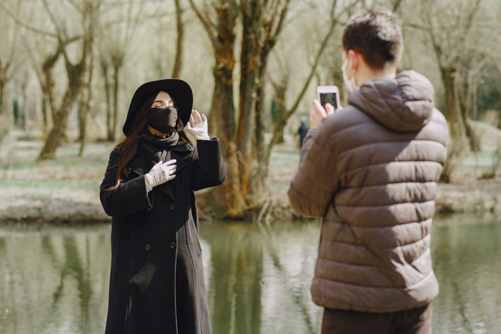 Create content together for Tik Tok or YouTube as one of our top quarantine date ideas