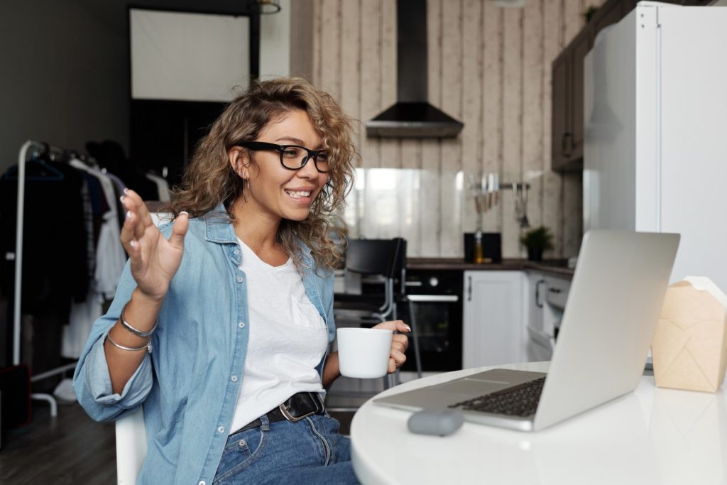Good conversation is necessary over coffee in the kitchen